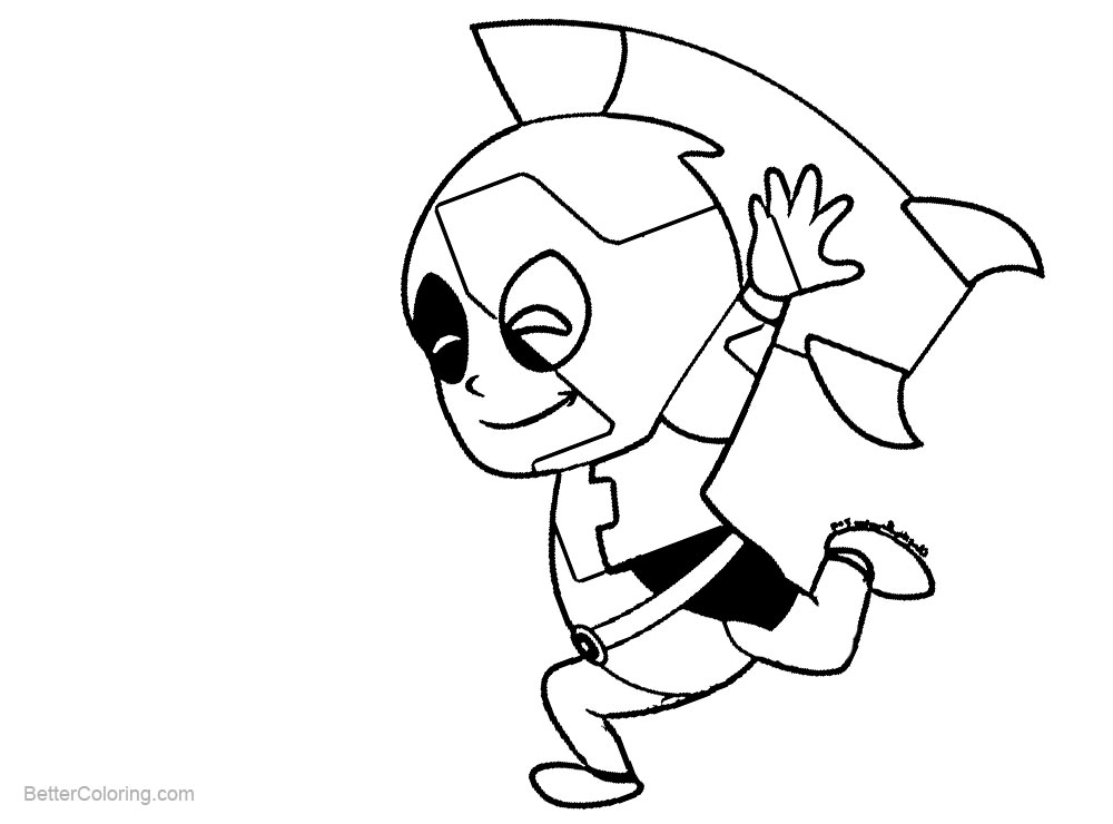 Free Chibi Deadpool Coloring Pages Cartoon Marvel Characters printable