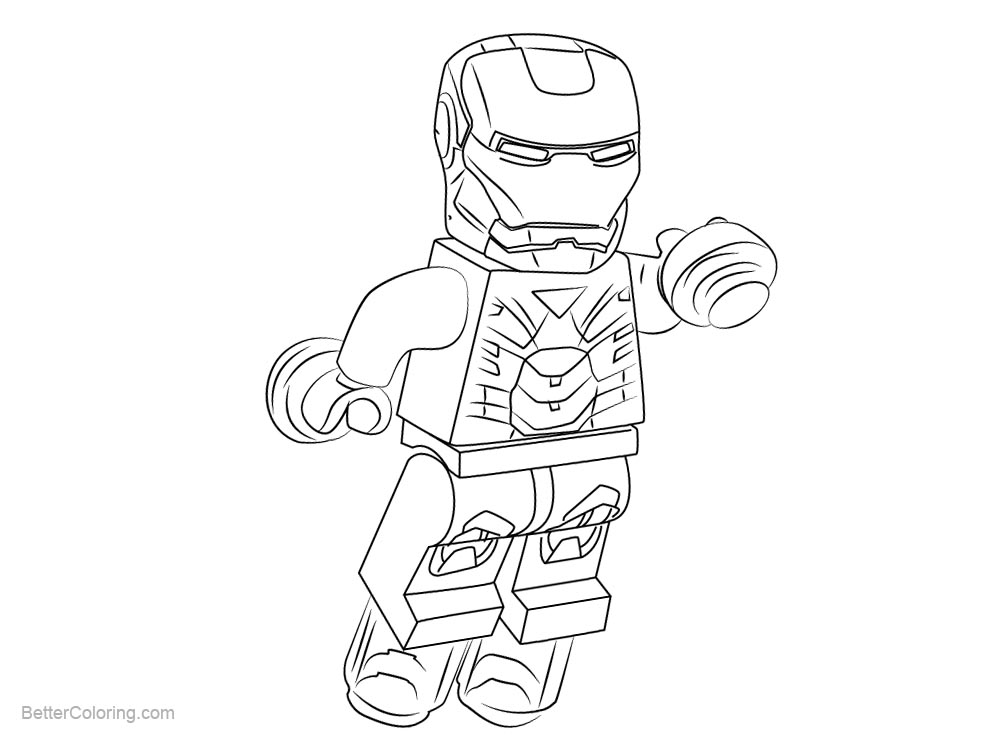 Chibi Lego Iron Man Coloring Pages - Free Printable Coloring Pages