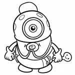 Chibi Minion Coloring Pages Line Drawing