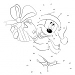 Christmas Disney Coloring Pages Connect Dots Activity