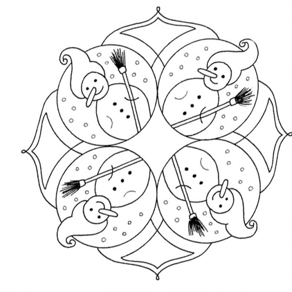 Christmas Mandala Coloring Pages - Free Printable Coloring Pages