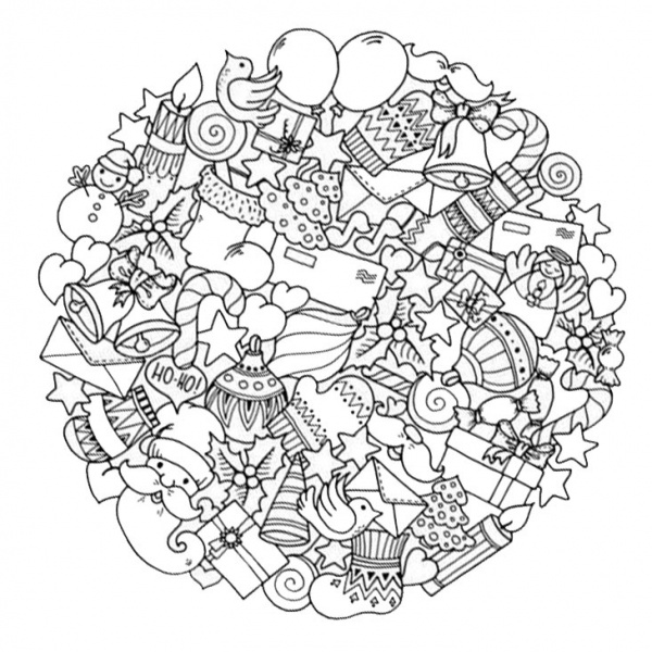Christmas Mandala Coloring Pages - Free Printable Coloring Pages