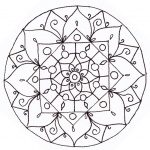 Christmas Mandala Coloring Pages Lineart