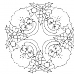 Christmas Mandala Coloring Pages Santa Pattern