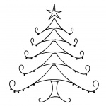 Christmas Tree Coloring Pages Line Art