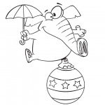 Circus Coloring Pages Elephant