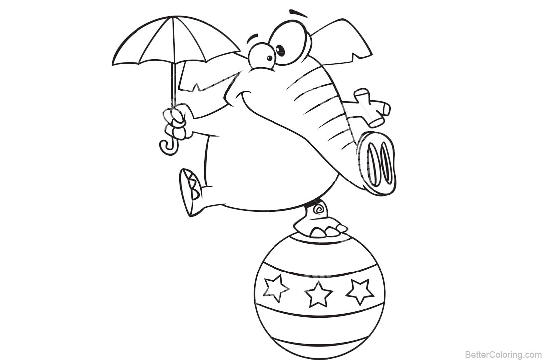 Download Circus Coloring Pages Elephant - Free Printable Coloring Pages