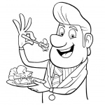 Cloudy with a Chance of Meatballs Coloring Pages Mayor