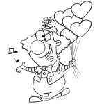 Clown Coloring Pages Circus Clipart