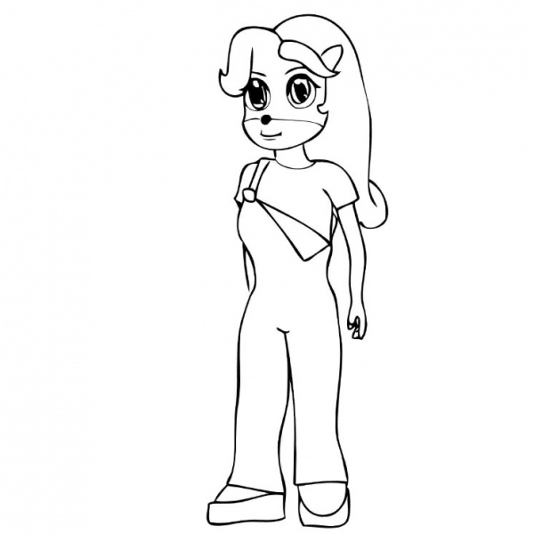 Coco from Crash Bandicoot Coloring Pages Lineart - Free Printable