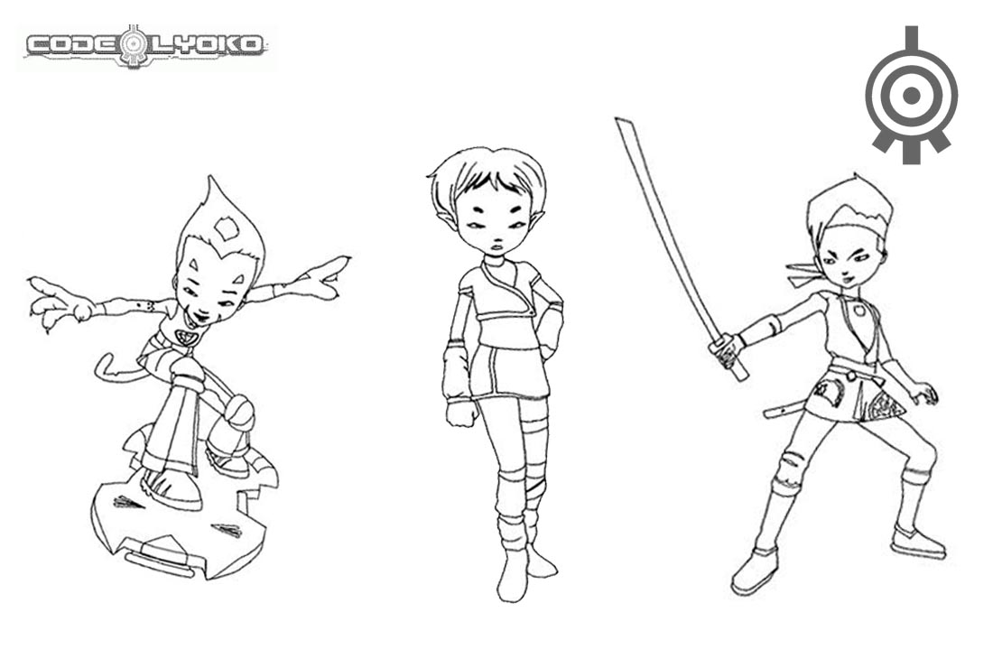 Code Lyoko Coloring Pages Characters printable for free