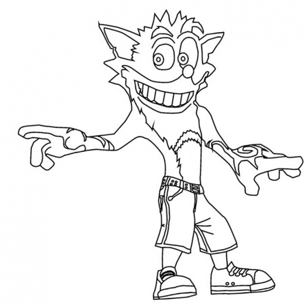 Crash Bandicoot Coloring Pages - Free Printable Coloring Pages