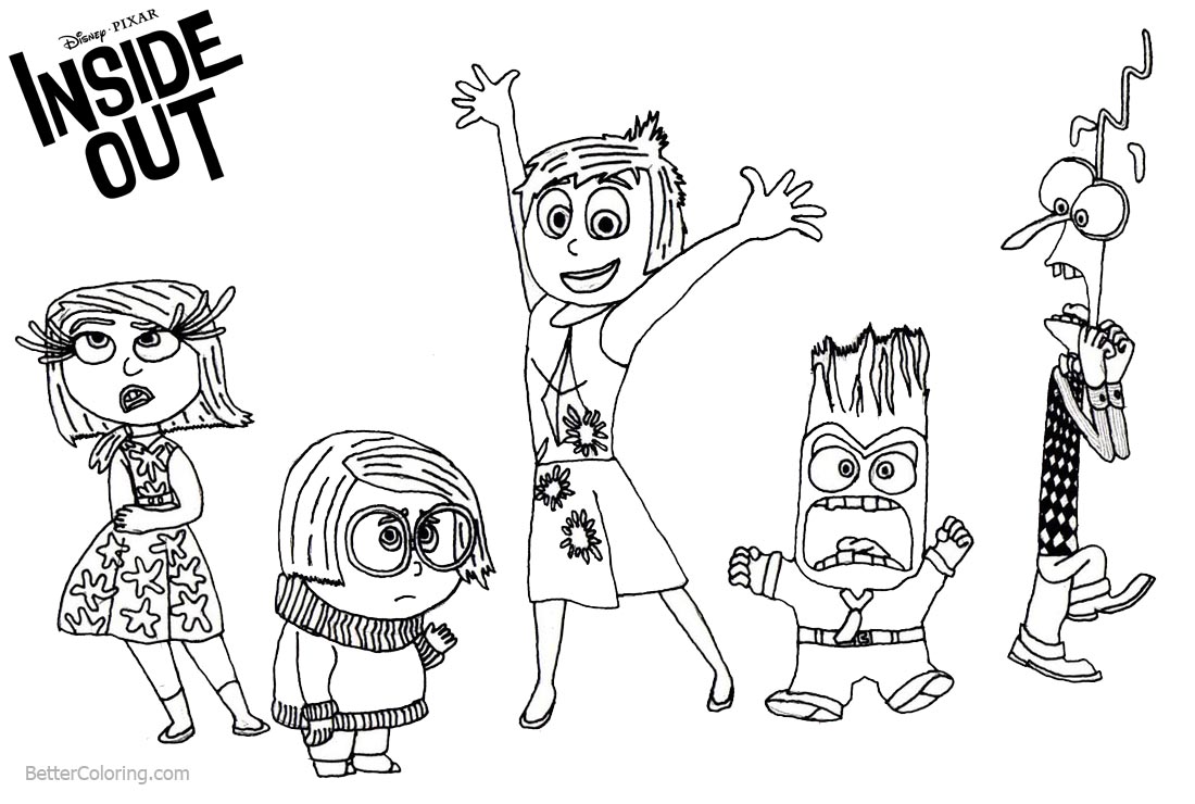 Coloring Pages of Disney Inside Out Characters - Free ...