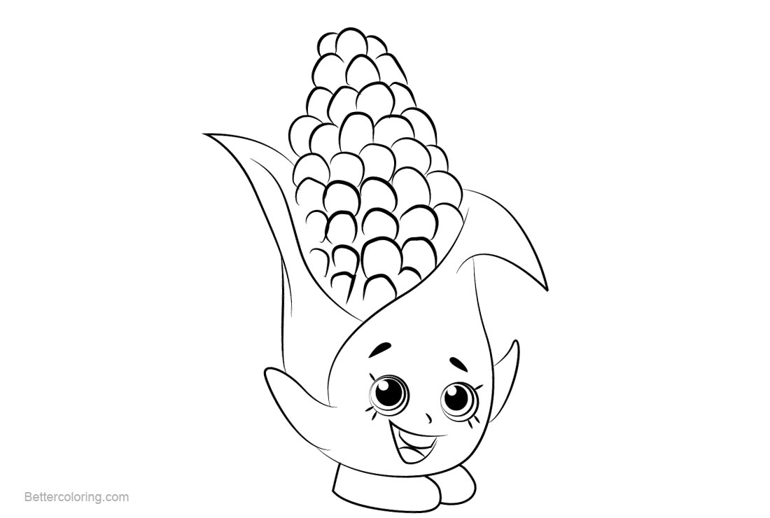 Free Corny Cob Shopkins Coloring Pages Printable and Free printable