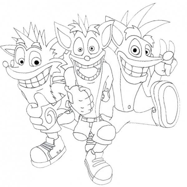 Crash Bandicoot Coloring Pages - Free Printable Coloring Pages