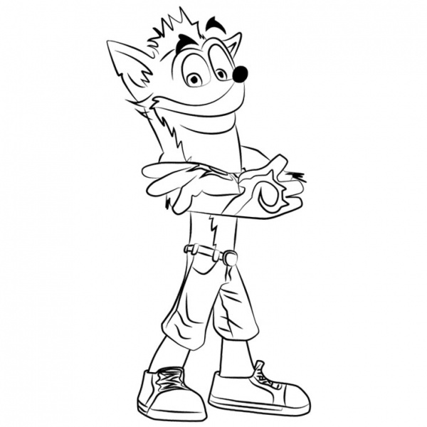 Crash Bandicoot Coloring Pages - Free Printable Coloring Pages