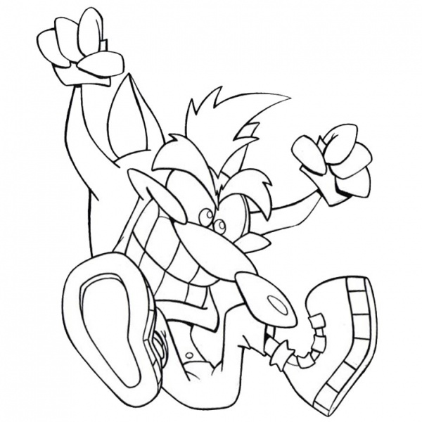Crash Bandicoot Coloring Pages 3 in 1 - Free Printable Coloring Pages