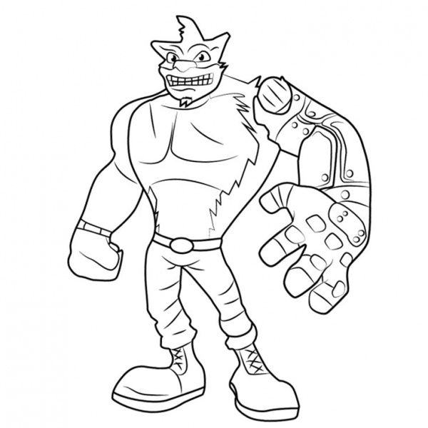 Crash Bandicoot Coloring Pages - Free Printable Coloring Pages