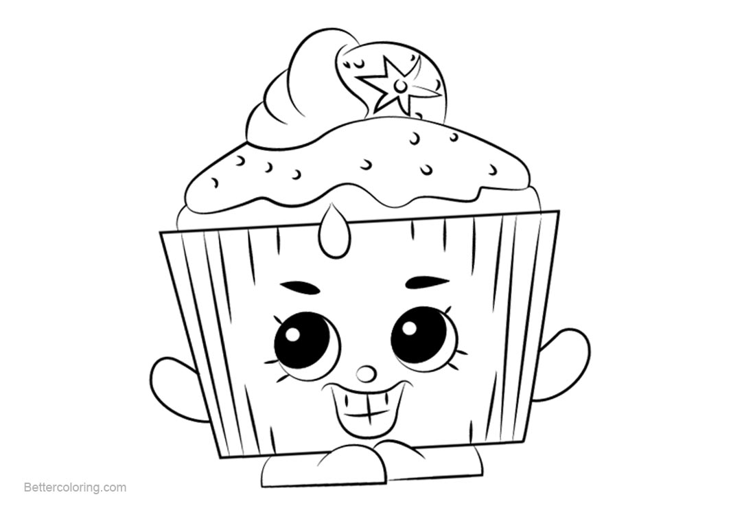 Cupcake Chic Shopkins Coloring Pages Printable and Free - Free