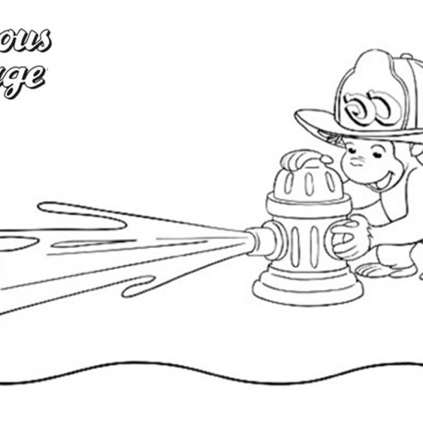 Curious George Coloring Pages Fire Engine - Free Printable Coloring Pages