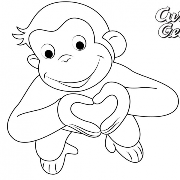 Curious George Coloring Pages Happy Christmas - Free Printable Coloring ...