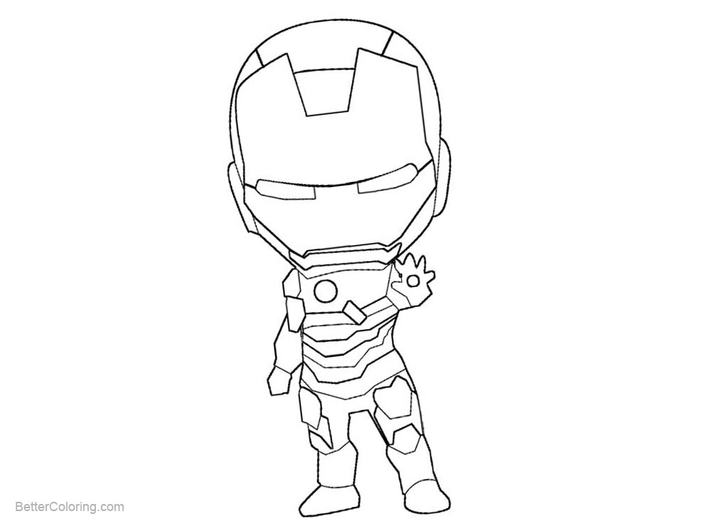 Cute Chibi Iron Man Coloring Pages Free Printable Coloring Pages