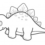 Cute Dinosaurs Coloring Pages