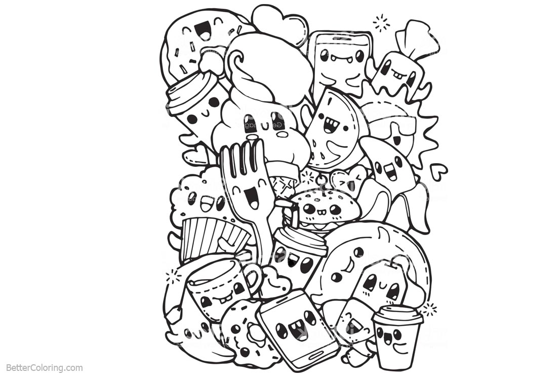 Food Coloring Pages For Kids Printable Free Printable Food Coloring 