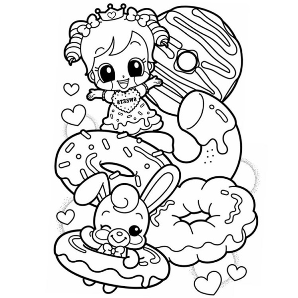 Cute Food Coloring Pages Clipart - Free Printable Coloring Pages