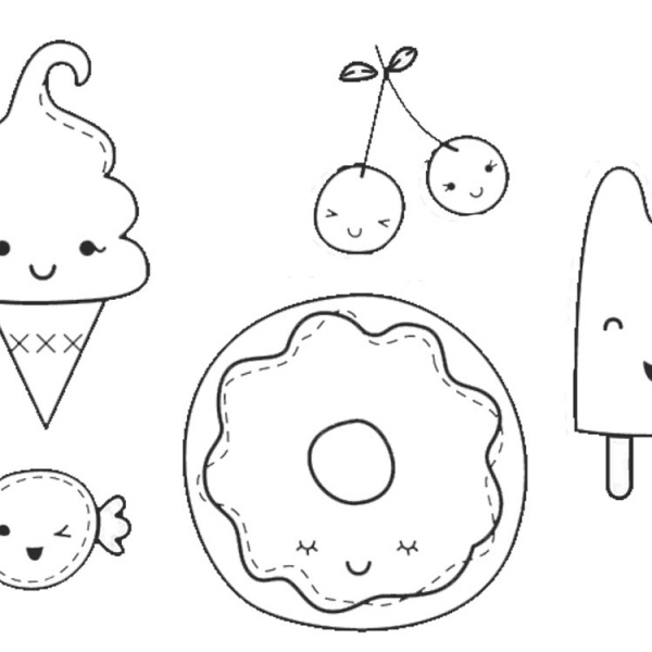 Cute Food Coloring Pages Strawberry Cake - Free Printable Coloring Pages