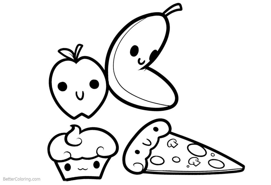cute food coloring pages  free printable coloring pages