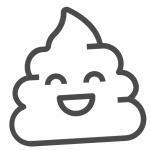 Cute Poop Emoji Coloring Pages