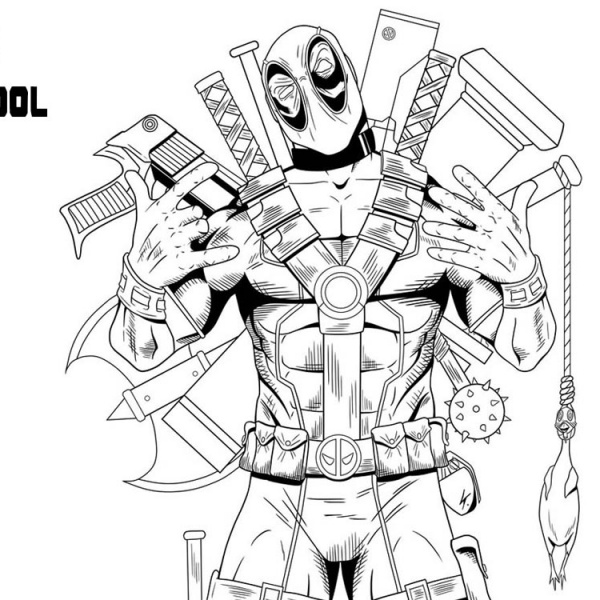 Deadpool Coloring Pages Fight Against Wolverine - Free Printable ...