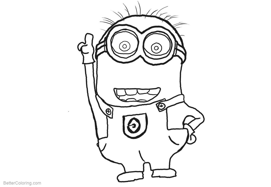 Despicable Me Minion Coloring Pages Lineart printable for free
