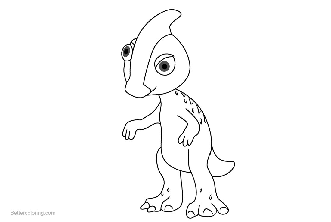 Free Dinosaur Train Coloring Pages Perry Parasaurolophus printable