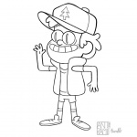 Dipper from Gravity Falls Coloring Pages