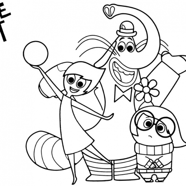 Bing Bong Inside Out Disney Coloring Pages