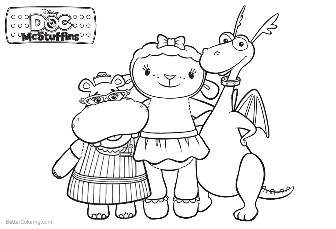 Doc McStuffins Coloring Pages Clipart printable for free