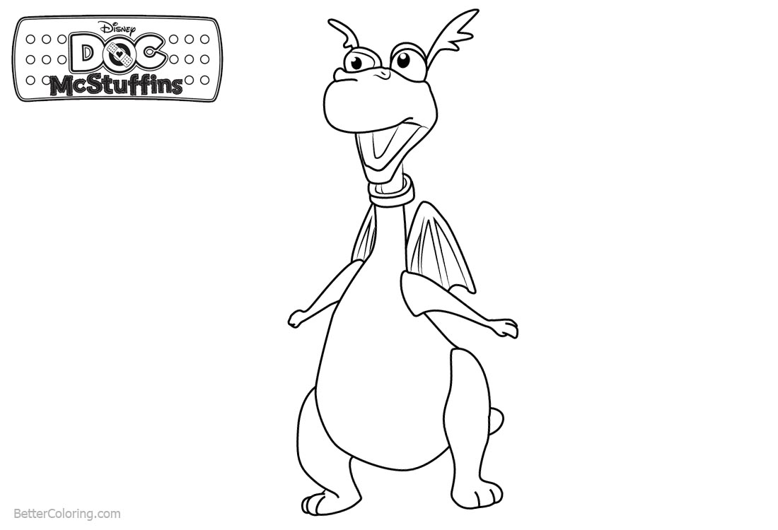 Doc McStuffins Stuffy Coloring Pages printable for free
