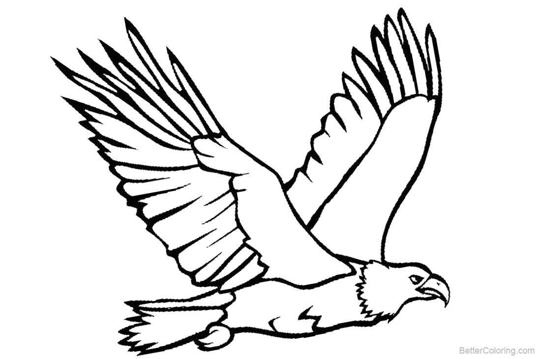 Eagle Coloring Pages Flying Eagle Lineart - Free Printable Coloring Pages