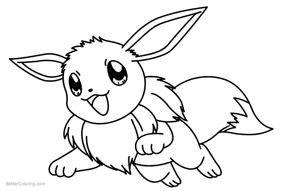 Coloring Sheets For Kids Eevee 5