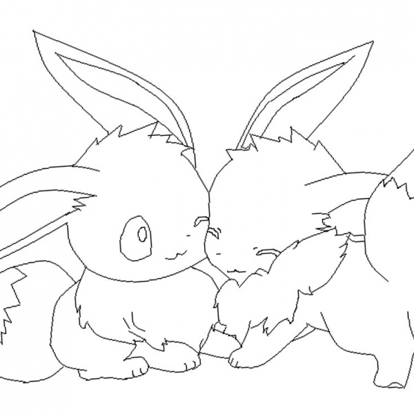 Eevee Coloring Pages Jumping - Free Printable Coloring Pages