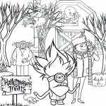 Evil Minion Coloring Pages Halloween