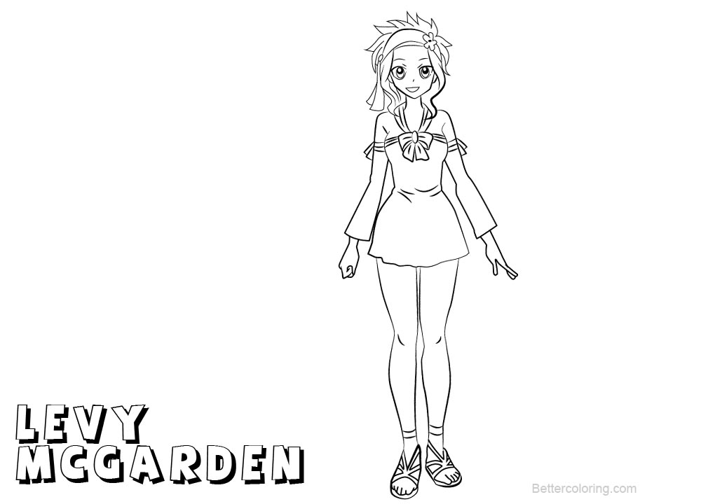 Free Fairy Tail Coloring Pages Levy McGarden printable