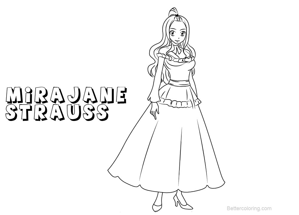 Free Fairy Tail Coloring Pages Mirajane Strauss printable