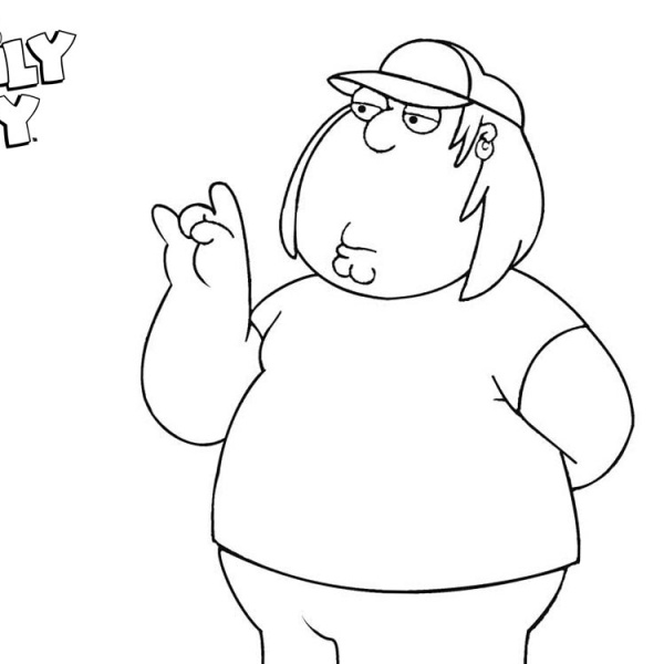 Lois from Family Guy Coloring Pages - Family Guy Chris Coloring Pages 600x600 