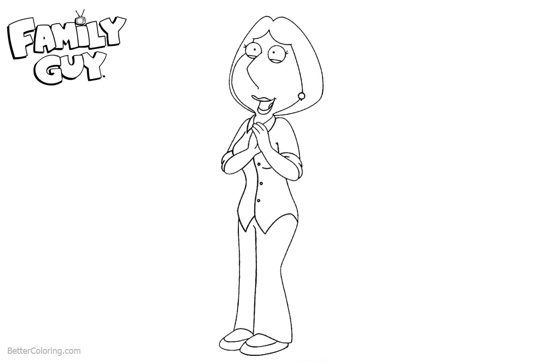Family Guy Coloring Lois Pages printable for free