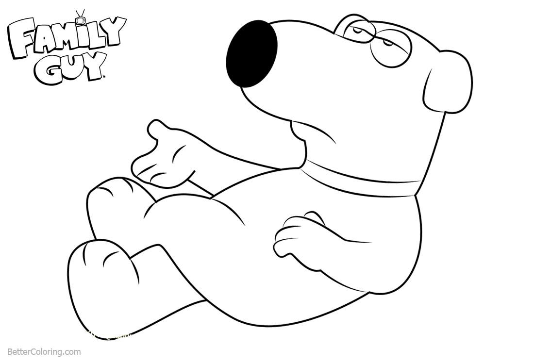 Family Guy Coloring Pages Brian Clipart Free Printable Coloring Pages