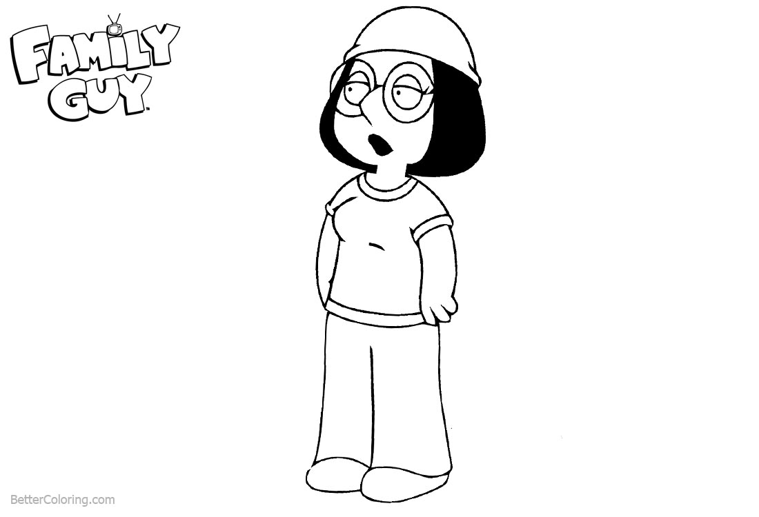 Family Guy Coloring Pages Lois Line Art printable for free