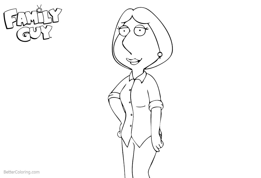 Family Guy Coloring Pages Lois printable for free